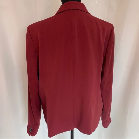 J Crew Schoolboy Jacket Blazer Two Button Lined Notch Lapel Maroon Burgundy Red - Picture 6 of 13